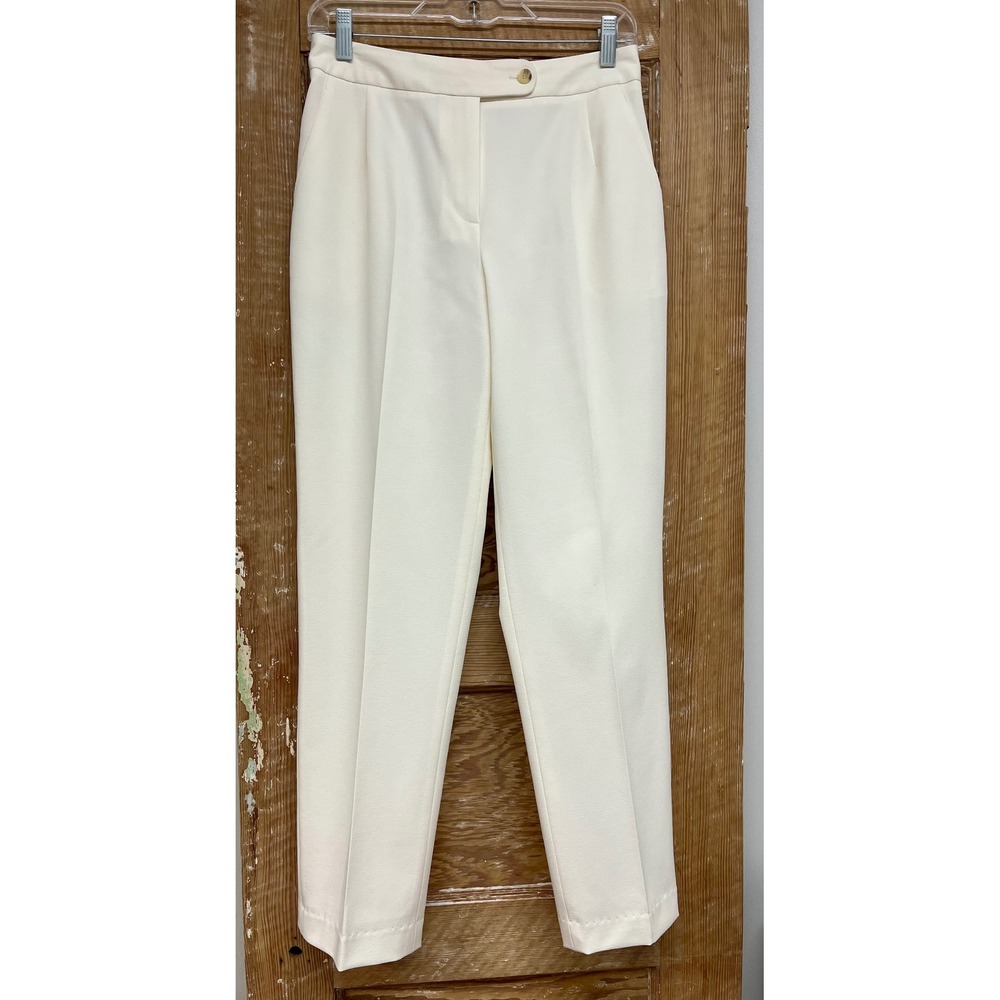Harve Benard Cream High-Waist Trousers